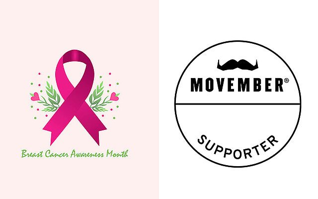 Pinktober Schleife und Movember Supporter Logo | Nachhaltigkeit | Select Green | Nachhaltigkeitsmanagement